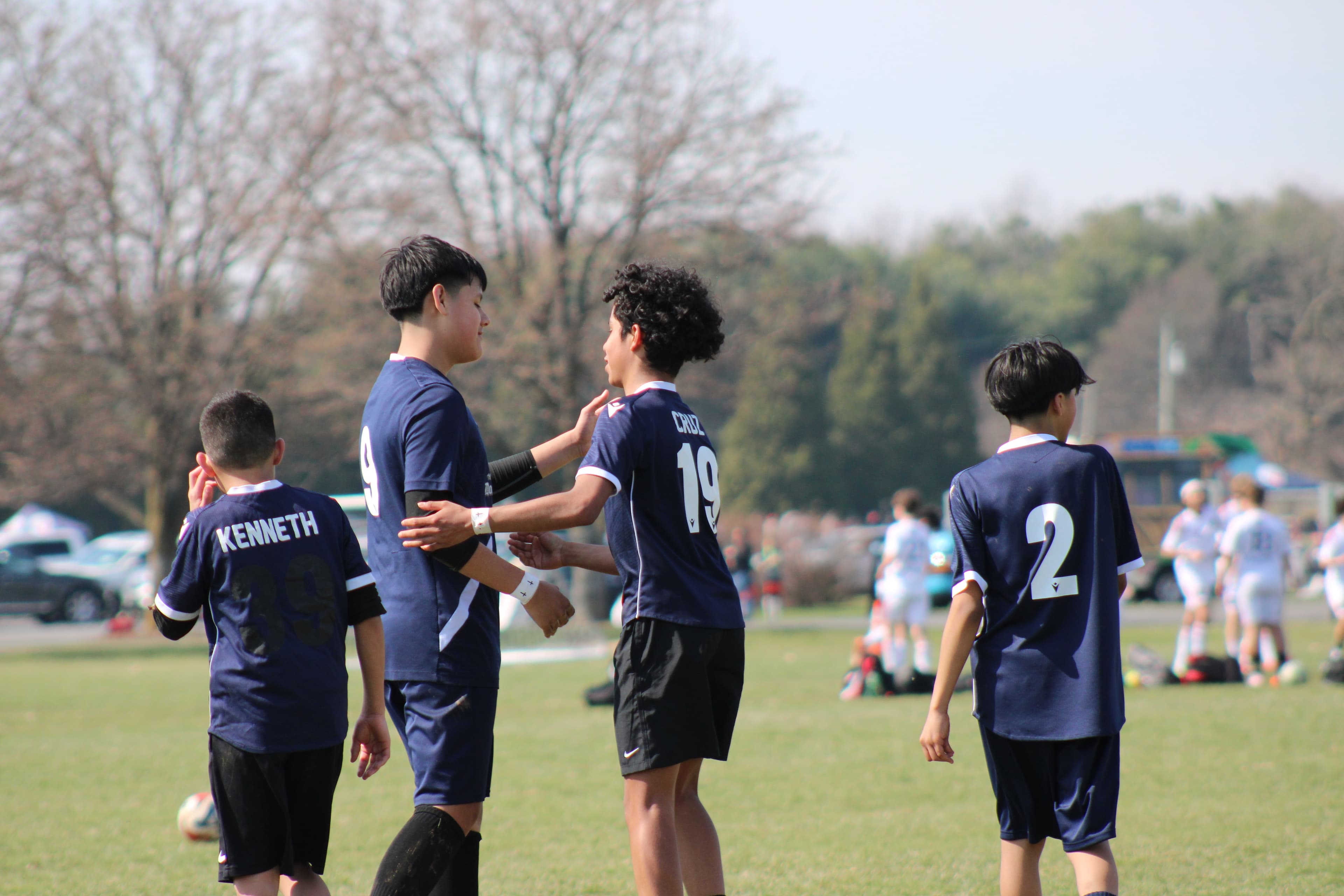 Youth players competing